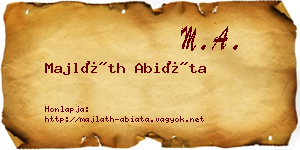 Majláth Abiáta névjegykártya
